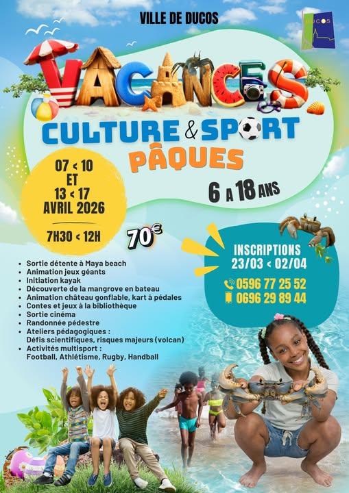Culture & Sport : Vacances de Pâques à Ducos